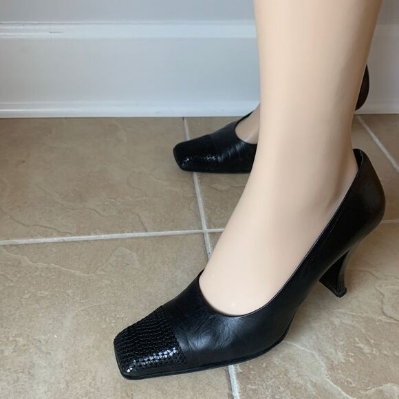 Y2K (Year 2000) Giorgio Fabiani lambskin leather heel sequins toe - Picture 3 of 7